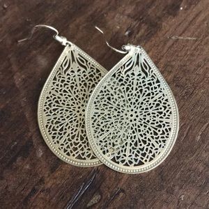 Intricate gold earrings